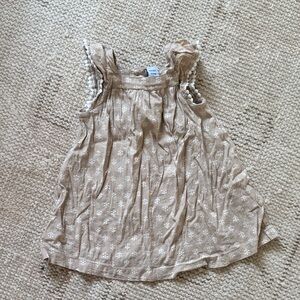 Old Navy Tan Dress with White Floral Design